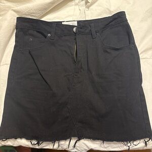 Black Denim Skirt